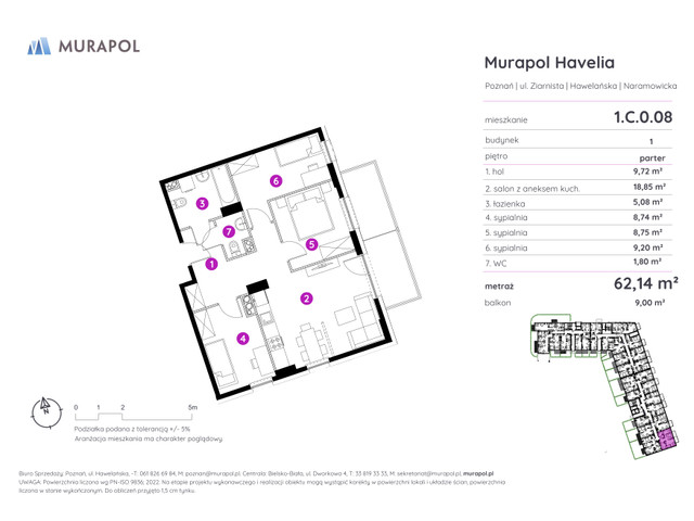 Mieszkanie w inwestycji Murapol Havelia, symbol 1.C.0.08 » nportal.pl