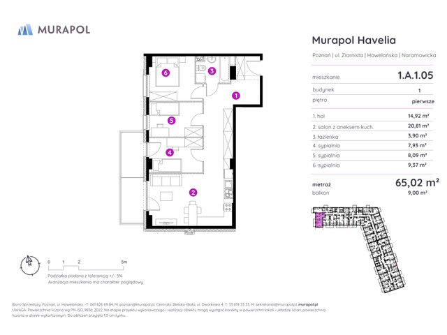 Mieszkanie w inwestycji Murapol Havelia, symbol 1.A.1.05 » nportal.pl