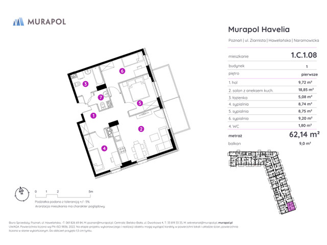 Mieszkanie w inwestycji Murapol Havelia, symbol 1.C.1.08 » nportal.pl