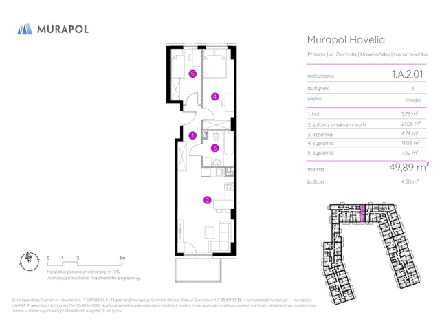 Mieszkanie w inwestycji Murapol Havelia, symbol 1.A.2.01 » nportal.pl