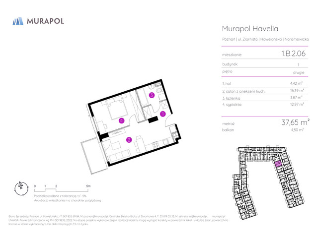 Mieszkanie w inwestycji Murapol Havelia, symbol 1.B.2.06 » nportal.pl