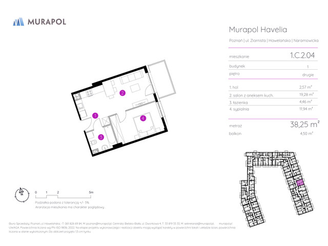 Mieszkanie w inwestycji Murapol Havelia, symbol 1.C.2.04 » nportal.pl