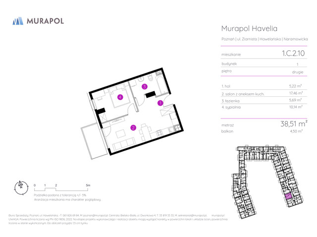 Mieszkanie w inwestycji Murapol Havelia, symbol 1.C.2.10 » nportal.pl