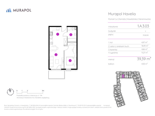 Mieszkanie w inwestycji Murapol Havelia, symbol 1.A.3.03 » nportal.pl