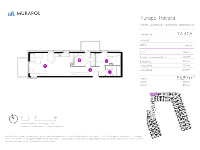 Mieszkanie w inwestycji Murapol Havelia, symbol 1.A.3.06 » nportal.pl