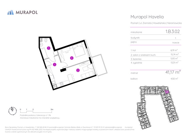 Mieszkanie w inwestycji Murapol Havelia, symbol 1.B.3.02 » nportal.pl