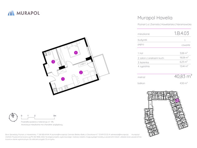 Mieszkanie w inwestycji Murapol Havelia, symbol 1.B.4.03 » nportal.pl