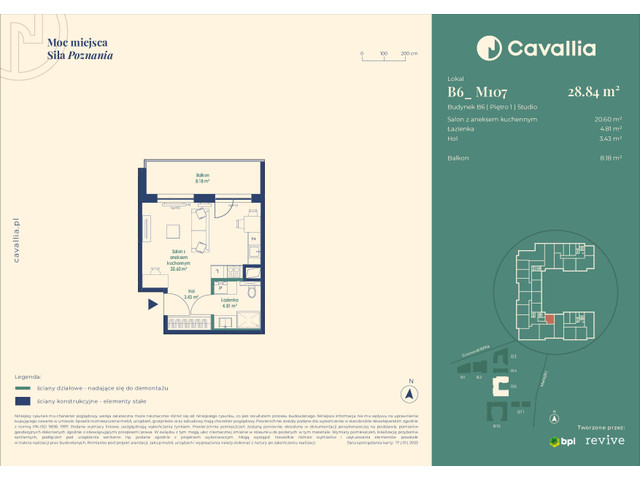 Mieszkanie w inwestycji Cavallia, symbol B6_M107 » nportal.pl