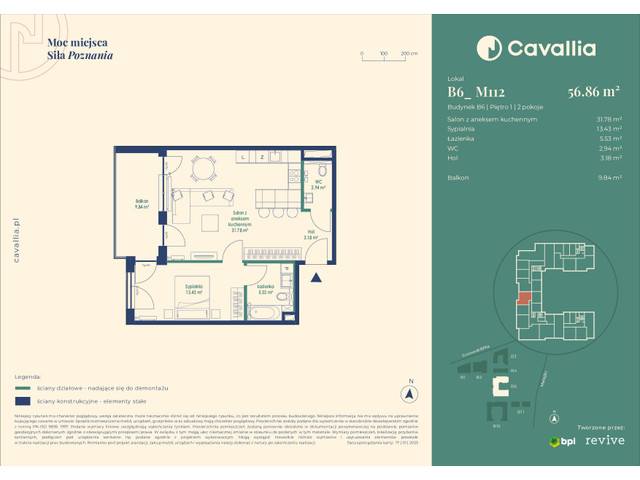 Mieszkanie w inwestycji Cavallia, symbol B6_M112 » nportal.pl