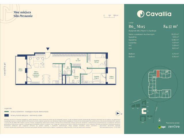 Mieszkanie w inwestycji Cavallia, symbol B6_M115 » nportal.pl