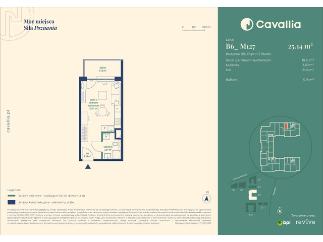 Mieszkanie w inwestycji Cavallia, symbol B6_M127 » nportal.pl