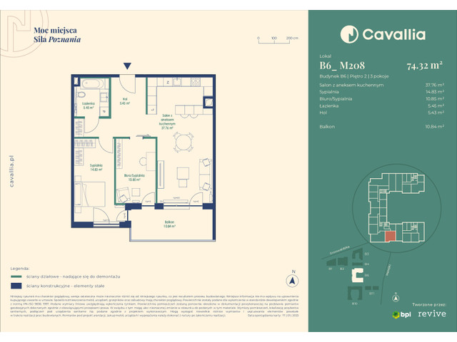 Mieszkanie w inwestycji Cavallia, symbol B6_M208 » nportal.pl