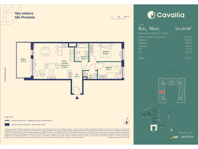 Mieszkanie w inwestycji Cavallia, symbol B10_M105 » nportal.pl