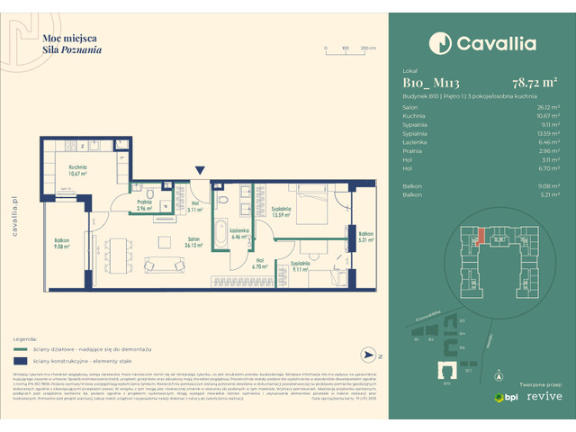 Mieszkanie w inwestycji Cavallia, symbol B10_M113 » nportal.pl