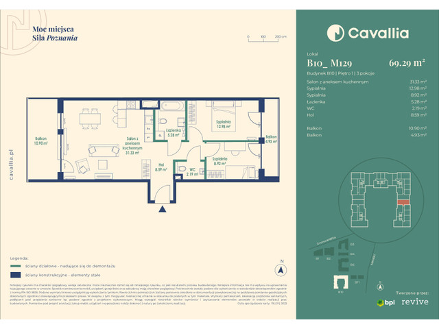 Mieszkanie w inwestycji Cavallia, symbol B10_M129 » nportal.pl