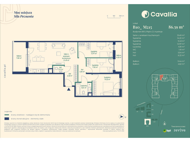 Mieszkanie w inwestycji Cavallia, symbol B10_M215 » nportal.pl