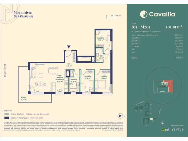 Mieszkanie w inwestycji Cavallia, symbol B11_M201 » nportal.pl