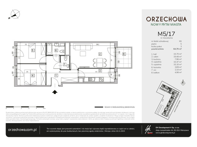 Mieszkanie w inwestycji Orzechowa, symbol M5/17 » nportal.pl