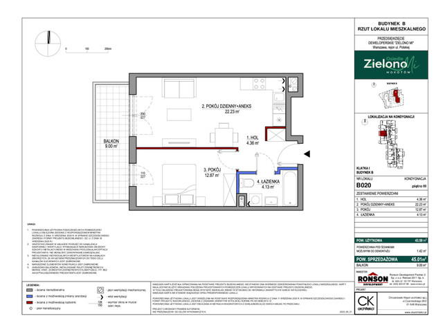 Mieszkanie w inwestycji Zielono MI, symbol B020 » nportal.pl