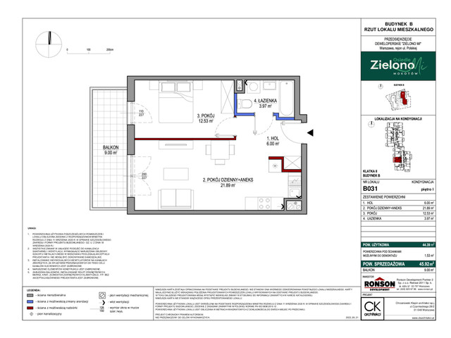 Mieszkanie w inwestycji Zielono MI, symbol B031 » nportal.pl