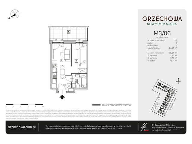 Mieszkanie w inwestycji Orzechowa, symbol M3/06 » nportal.pl