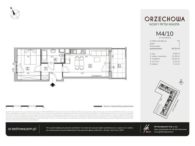 Mieszkanie w inwestycji Orzechowa, symbol M4/10 » nportal.pl