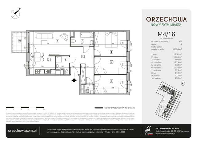 Mieszkanie w inwestycji Orzechowa, symbol M4/16 » nportal.pl