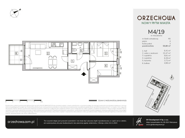 Mieszkanie w inwestycji Orzechowa, symbol M4/19 » nportal.pl