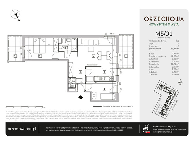 Mieszkanie w inwestycji Orzechowa, symbol M5/01 » nportal.pl
