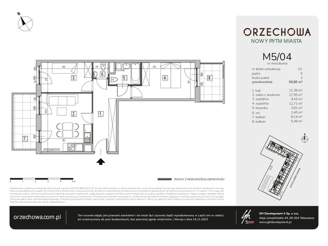Mieszkanie w inwestycji Orzechowa, symbol M5/04 » nportal.pl