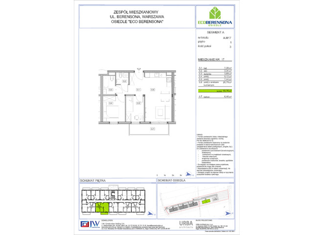 Mieszkanie w inwestycji Eco Berensona, budynek Rezerwacja, symbol A.17 » nportal.pl