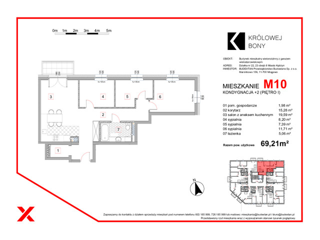 Mieszkanie w inwestycji KRÓLOWEJ BONY, symbol M10 » nportal.pl