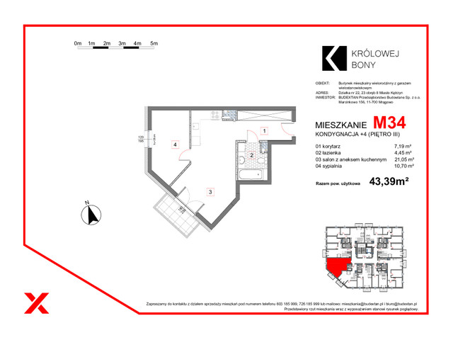 Mieszkanie w inwestycji KRÓLOWEJ BONY, symbol M34 » nportal.pl