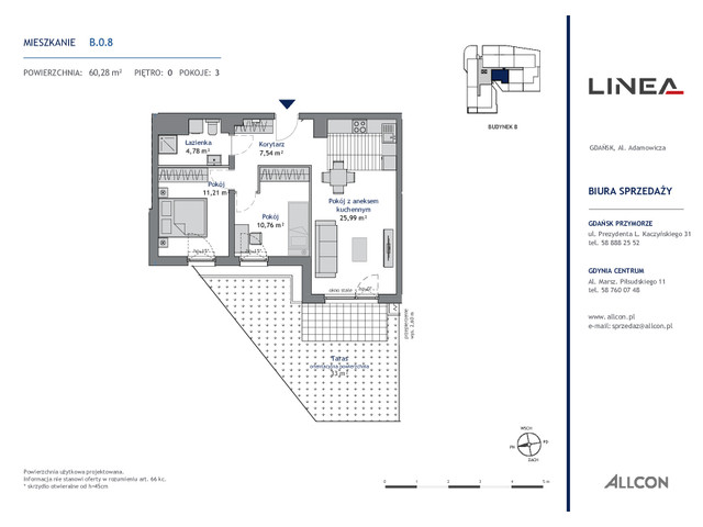 Mieszkanie w inwestycji LINEA, symbol B.0.8 » nportal.pl