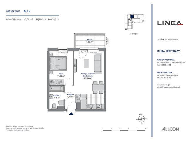 Mieszkanie w inwestycji LINEA, symbol B.1.4 » nportal.pl
