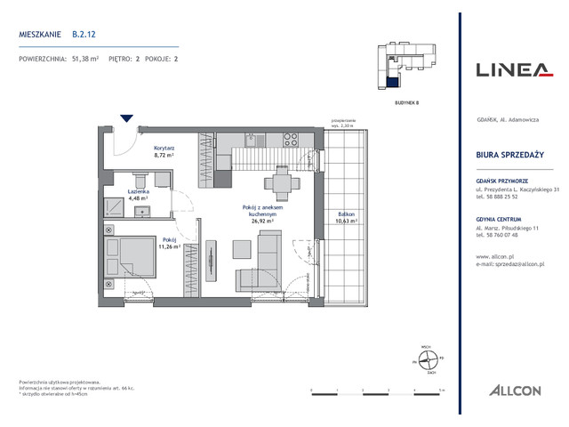 Mieszkanie w inwestycji LINEA, symbol B.2.12 » nportal.pl