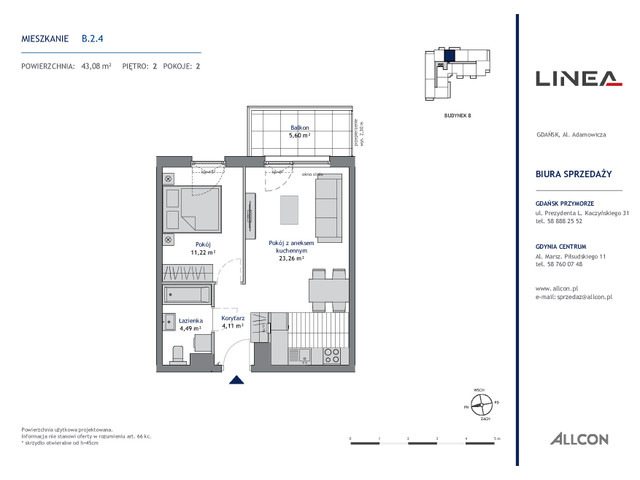 Mieszkanie w inwestycji LINEA, symbol B.2.4 » nportal.pl