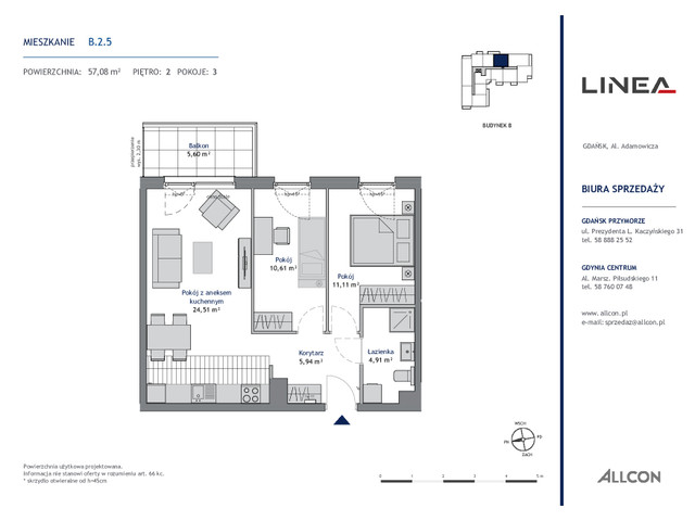 Mieszkanie w inwestycji LINEA, symbol B.2.5 » nportal.pl