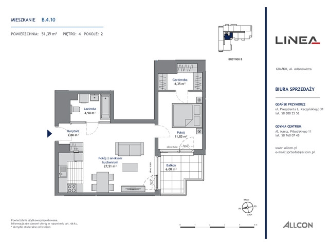 Mieszkanie w inwestycji LINEA, symbol B.4.10 » nportal.pl