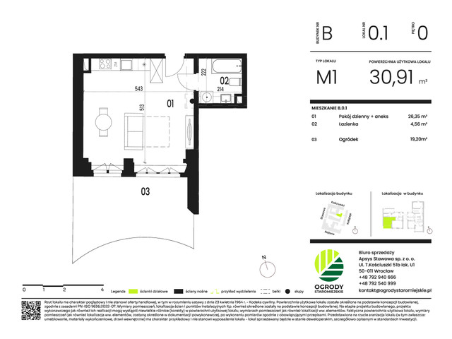 Mieszkanie w inwestycji Ogrody Staromiejskie, symbol B.0.1 » nportal.pl