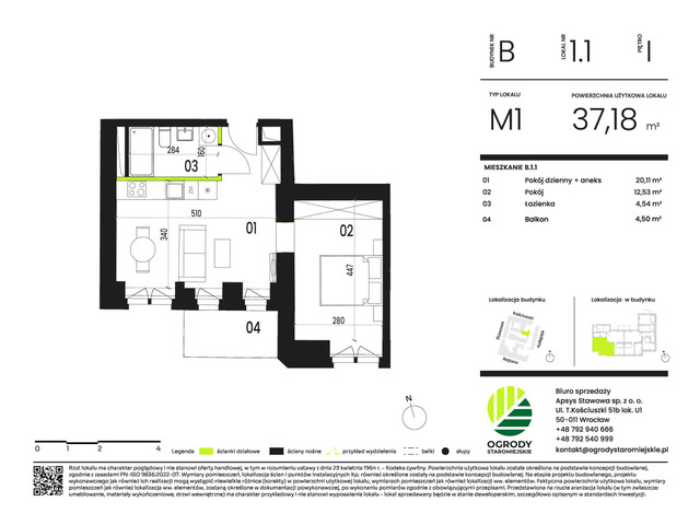 Mieszkanie w inwestycji Ogrody Staromiejskie, symbol B.1.1 » nportal.pl