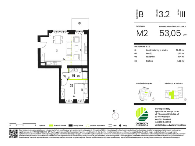 Mieszkanie w inwestycji Ogrody Staromiejskie, symbol B.3.2 » nportal.pl