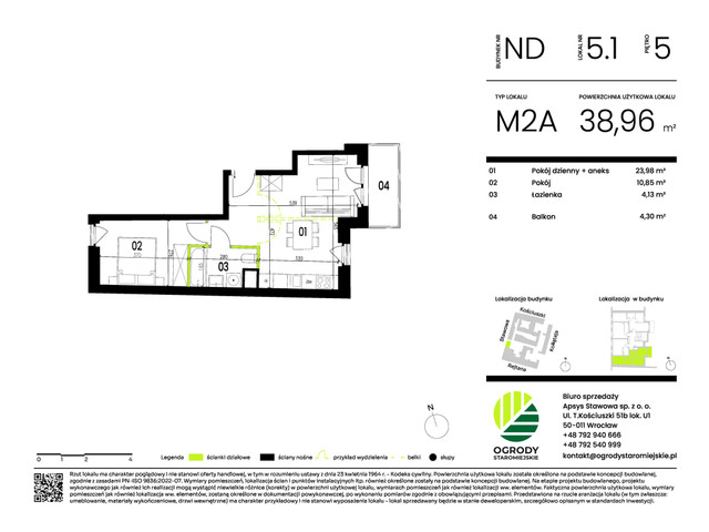 Mieszkanie w inwestycji Ogrody Staromiejskie, symbol ND.5.1 » nportal.pl