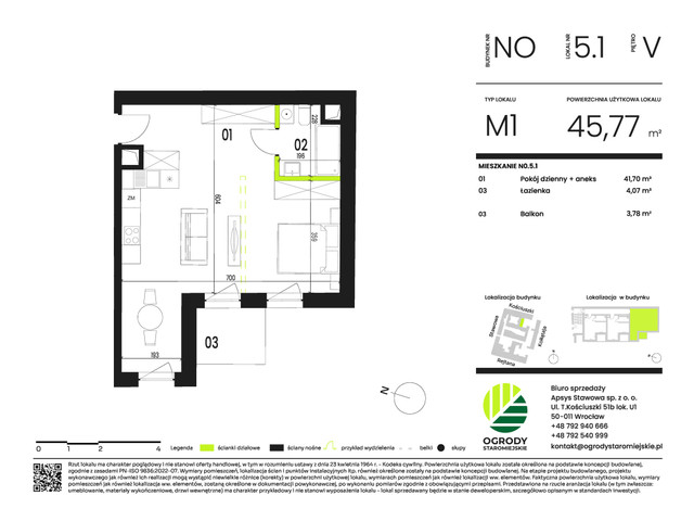 Mieszkanie w inwestycji Ogrody Staromiejskie, symbol NO.5.1 » nportal.pl