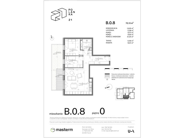 Mieszkanie w inwestycji Polanka 21, symbol B.0.8 » nportal.pl