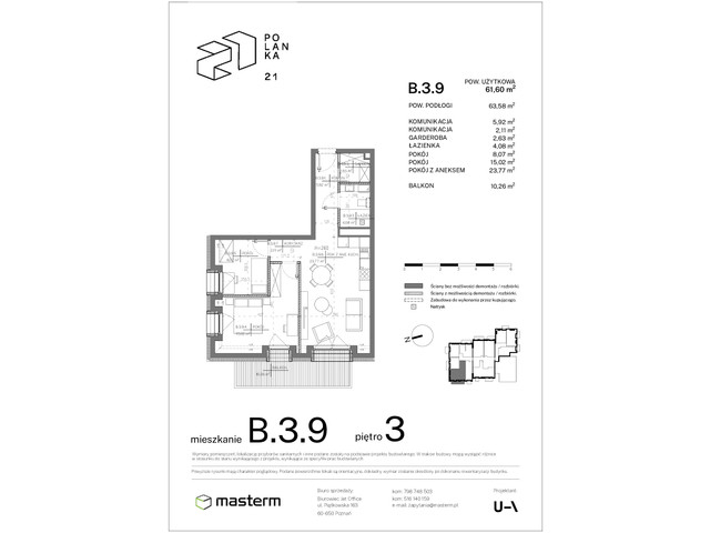 Mieszkanie w inwestycji Polanka 21, symbol B.3.9 » nportal.pl