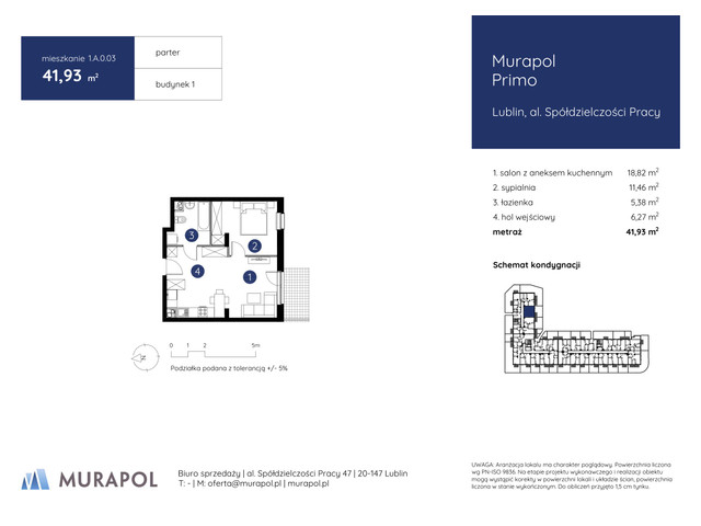 Mieszkanie w inwestycji Murapol Primo, symbol 1.A.0.03 » nportal.pl