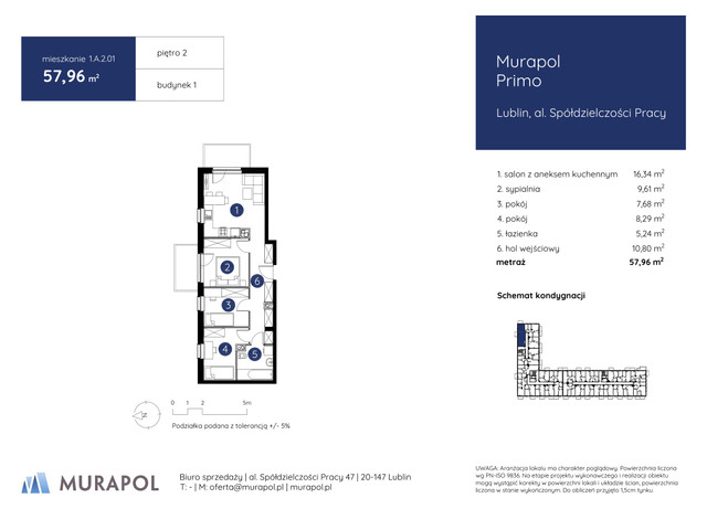 Mieszkanie w inwestycji Murapol Primo, symbol 1.A.2.01 » nportal.pl