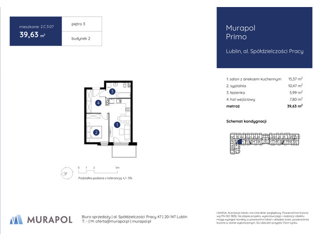 Mieszkanie w inwestycji Murapol Primo, symbol 2.C.3.07 » nportal.pl