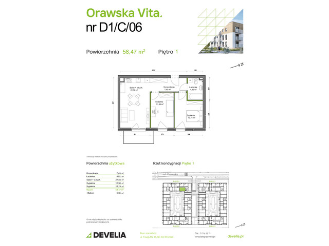 Mieszkanie w inwestycji Orawska Vita, symbol D1/C/06 » nportal.pl
